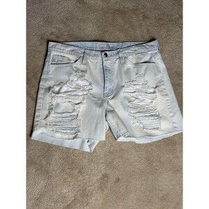 Women’s 10/29- KanCan Light Denim Distressed  Shorts